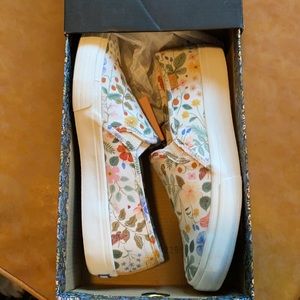 NIB Rifle Paper Co Keds Double Decker Slip On - Women’s Sz 8.5